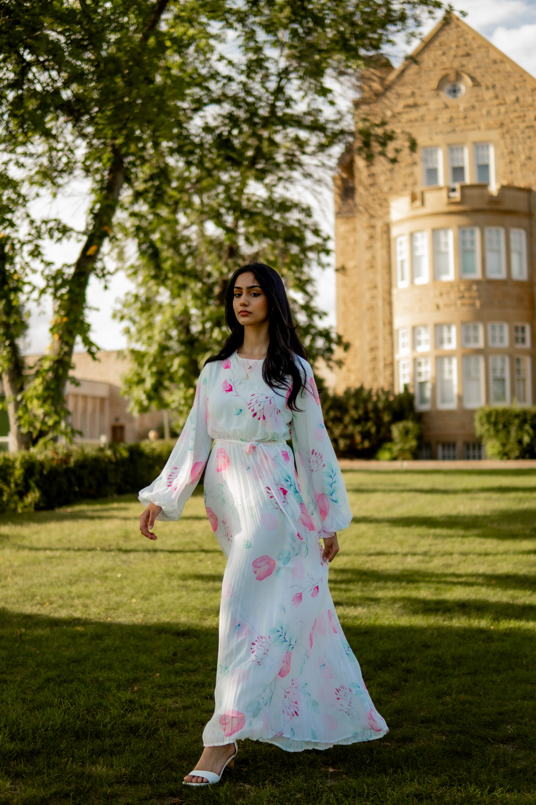 Floral Print Pleated Dress - Image 6